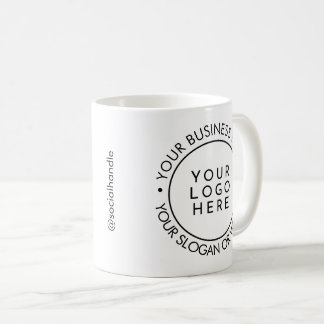 Modern Round Business Logo Promotional Kaffemugg
