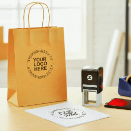 Modern Round Logo Stamp. Custom Business Text Seal Självfärgande Stämpel