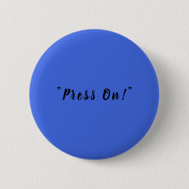 Modern Royal Blue Minimalist Design Pinback Button Knapp