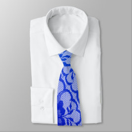 Modern Royal Cobalt Blue Sapphire Snöre Slips