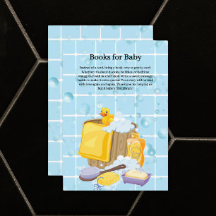 Modern Rubber Ducky Bubbles Baby Shower Tilläggskort