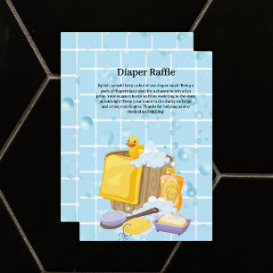 Modern Rubber Ducky Bubbles Baby Shower Tilläggskort