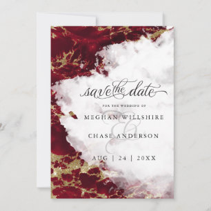 Modern Ruby Watercolor Geode BarefootBride™