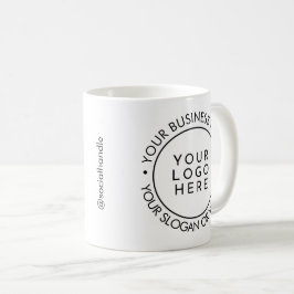 Modern Rund Affärslogo Kampanj Kaffemugg