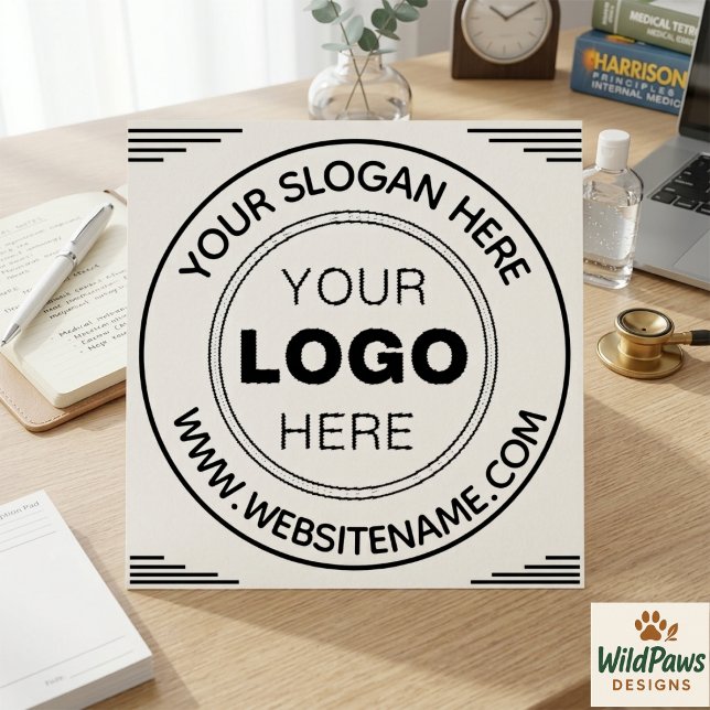 Modern rund returadress | Anpassad verksamhet Självfärgande Stämpel (Modern Round Return Address | Custom Business Self-inking Stamp
)