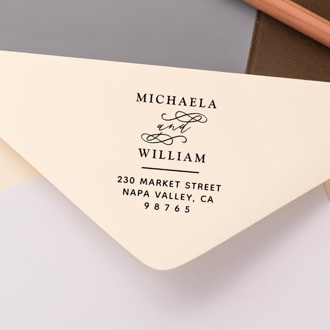 Modern runda Skapa din egen Returadress Självfärgande Stämpel (Rubber Stamp Mock-up)