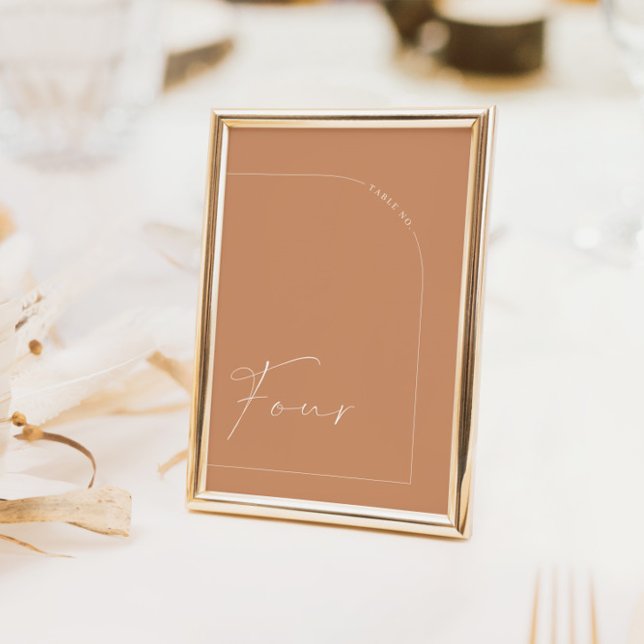 Modern Rust Arch Bord Fyra Bordsnummer (Modern Rust Arch Table Four Table Number)