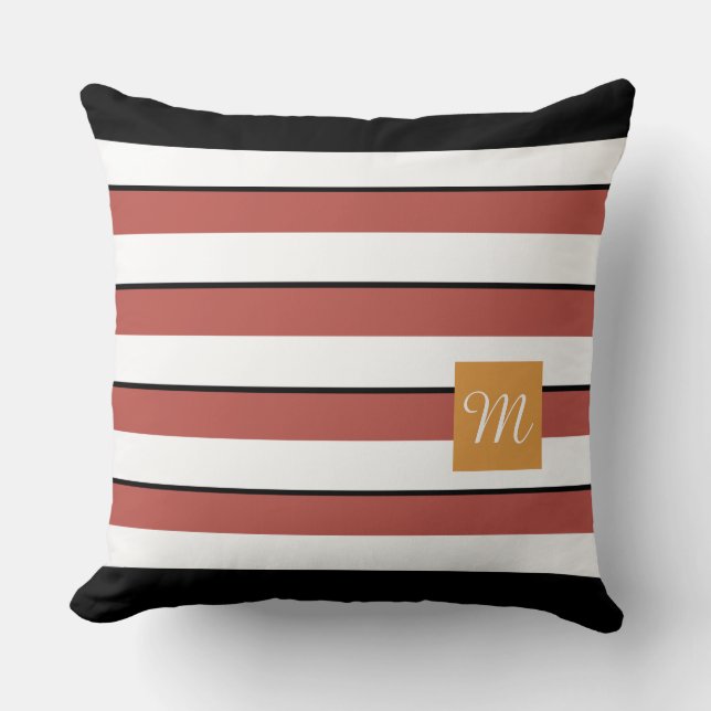 Modern Rust Black Rand Dekorativ kudde (Framsida)
