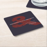 Modern Rustic Ampersand Bröllop Pappra Underlägg Papper Kvadrat<br><div class="desc">Modern rysk typografisk ampersand bröllop pappra underlägg. Högerna är justerad mot datum och plats för bröllop. Stor rustik ampersand i rostfri röd och mörk blått bakgrund. Om du vill justera layouten klickar du på Anpassa den ytterligare, redigerar text och klickar och drar avsnitten till önskade platser. Använda Ctrl för att...</div>
