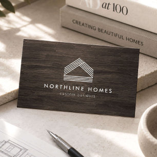 Modern Rustic Anpassad Hem Byggare Visitkort