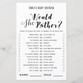 Modern Rustic Baby Shower Game PRINTED
