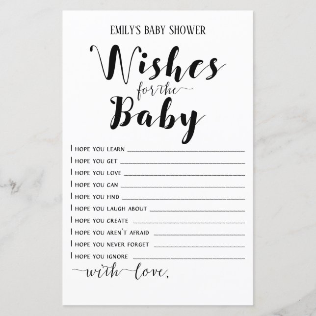 Modern Rustic Baby Shower Game PRINTED (Framsida)