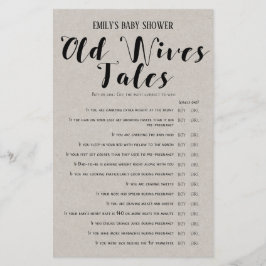 Modern Rustic Baby Shower Game PRINTED