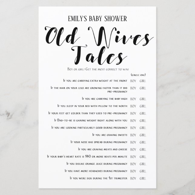 Modern Rustic Baby Shower Game PRINTED (Framsida)