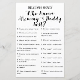 Modern Rustic Baby Shower Game PRINTED