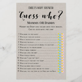 Modern Rustic Baby Shower Game PRINTED