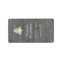 Modern Rustic Barn Wood Bröllop Lip Balm-etikett