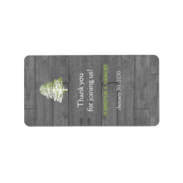 Modern Rustic Barn Wood Bröllop Lip Balm-etikett Adressetikett