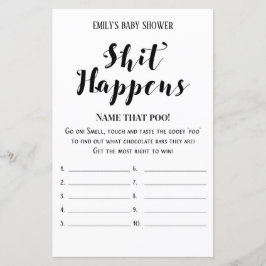 Modern Rustic Bebis Shower Spel UTRYCKT