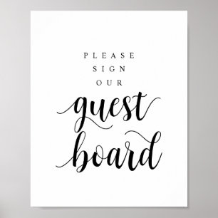 Modern Rustic Black Bröllop vårt gästförbund Poste Poster