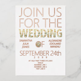 Modern Rustic Boho-Blommigten Greenery Bröllop