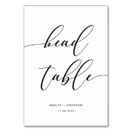 Modern Rustic Bröllop Bordsnummer Head Bord