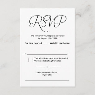 Modern rustic bröllop RSVP-kort design v1 Inbjudningar