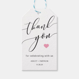 Modern Rustic Calligraphy-Tack Presentetikett