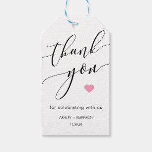 Modern Rustic Calligraphy-Tack Presentetikett