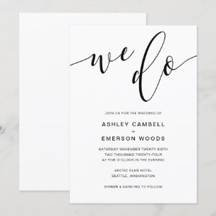 Modern Rustic Calligraphy, vi bjuder in bröllop Inbjudningar