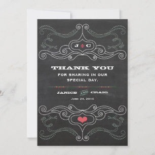 Modern Rustic Chalkboard Typography-Tack Tack Kort