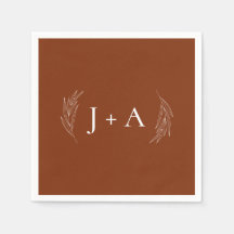 Modern Rustic Chic Botanical Monogram Wedding