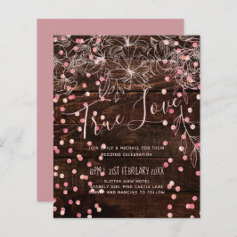 Modern Rustic Dusty Ro Rosa Confetti Bröllop