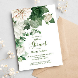 Modern Rustic Elegant Emerald Grönt Möhippa Inbjudningar