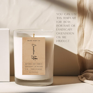 Modern rustic-etikett för brunt kaffe rektangulärt klistermärke