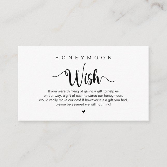 Modern Rustic Farm themed, Honeymoon Wish Enclosu Tilläggskort (Framsida)