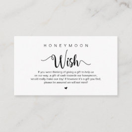 Modern Rustic Farm themed, Honeymoon Wish Enclosu Tilläggskort