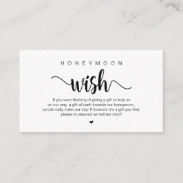 Modern Rustic Farm themed, Honeymoon Wish Tilläggskort