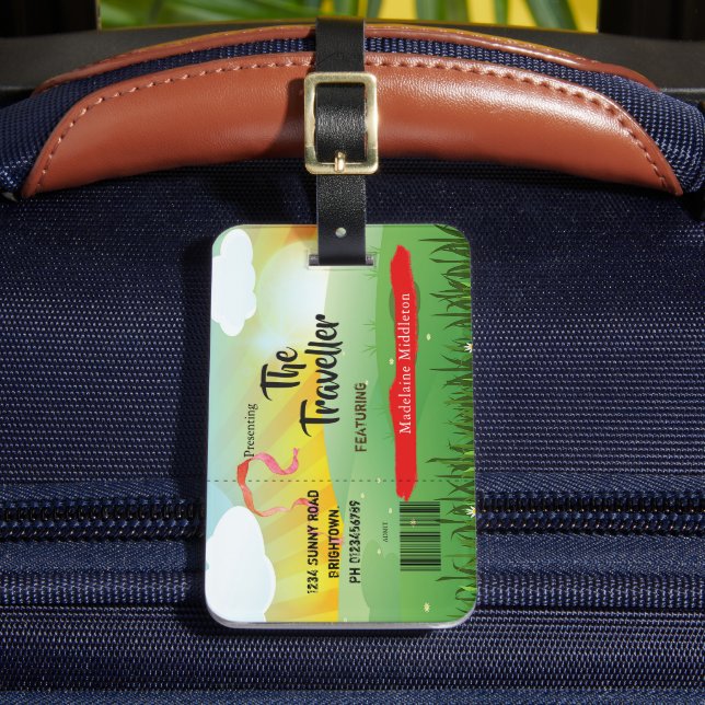 Modern Rustic Festival Fieldblommor Bagagebricka (Framsida Insitu 2)