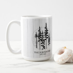Modern Rustic Gräs Träd-lantgård Kaffemugg