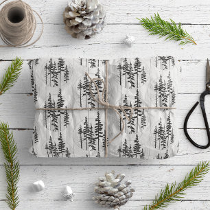 Modern Rustic Gräs Träd-lantgård Presentpapper