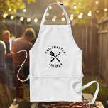 Modern Rustic GRILLMASTER Anpassningsbar Coola Förkläde<br><div class="desc">Retro coola personlig GRILLMASTER Bq apron i en logotyp-stil-typografi med ditt eget namn och födelseår. Underbar gåva till Fars dag eller en unik födelsedagspresent till killen som kärlek ska barbeque.</div>