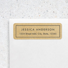 Modern Rustic Kraft-Returadress Returadress Etikett