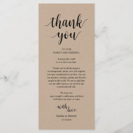 Modern Rustic, Kraft Ställe sätter tackkort Program