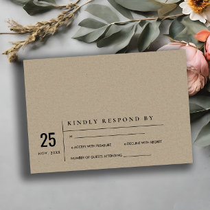 MODERN RUSTIC KRAFT TYPOGRAPHY BRÖLLOP OSA INBJUDNINGAR