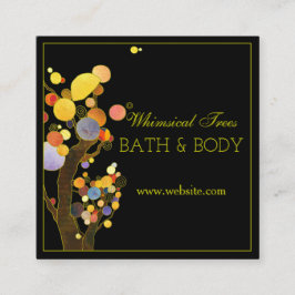 Modern Rustic Land Träd body & Bath Fyrkantigt Visitkort
