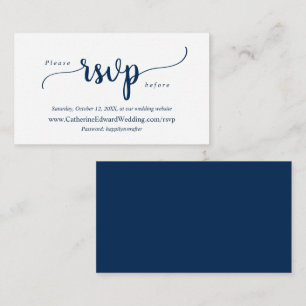 Modern Rustic, Navy Blue, Online OSA webbplats Tilläggskort