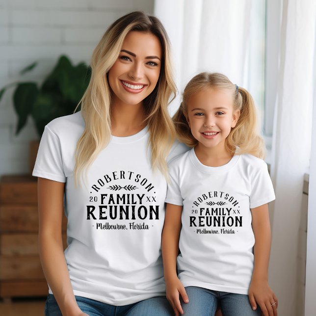 Modern Rustic Personlig Family Reunion Tee (Skapare uppladdad)