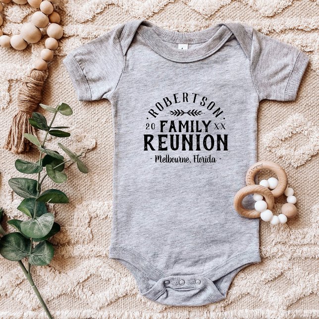 Modern Rustic Personlig Family Reunion Tee Shirt (Skapare uppladdad)