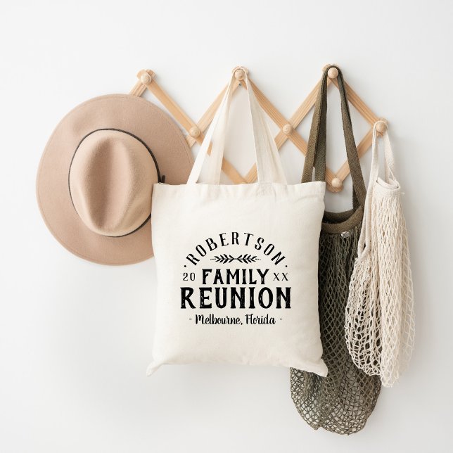 Modern Rustic Personlig Family Reunion Tote Bag Tygkasse (Skapare uppladdad)